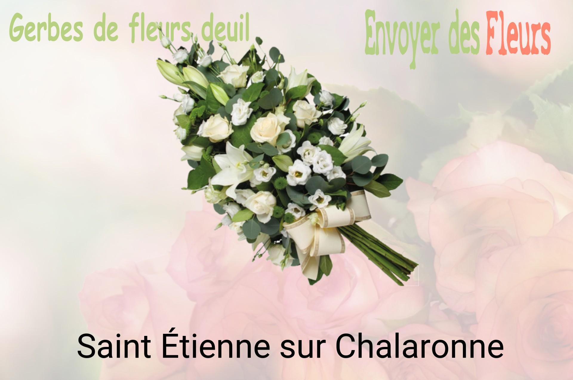 Gerbe de fleurs de deuil livrée à Saint-Étienne-sur-Chalaronne